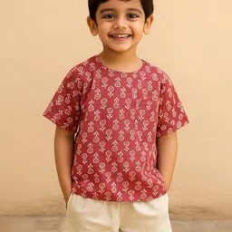 Pum Pum Boys Printed Pure Cotton Round Neck T-shirt & Shorts-image-25