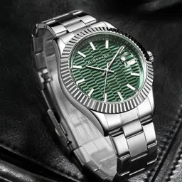 GIORDANO Men Printed Dial & Stainless Steel Straps Analogue Watch GZ-50115-44-28