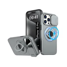 Luxury Kase iPhone 15 Pro Mag-Safe Shockproof Rugged Case with Ring Kickstand-picture-50