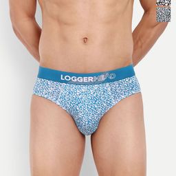 LOGGERHEAD Pack Of 3 Printed Mid Rise Briefs - LHPB006-Black-Navy-Blue-Black-Navy-Blue-16