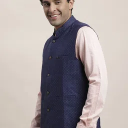 Turtle Printed Reversible Nehru Jacket image 5