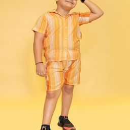 CORD OF LOVE Boys Printed Shirt with Shorts-image-73