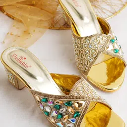 Dollphin Women Gold Heels-51