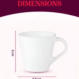 Larah by BOROSIL White & Green Printed Opalware Matte Mugs Set of Cups and Mugs image 5