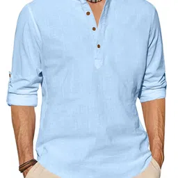 Fifth U Men Turquoise Blue Kurta-picture-32