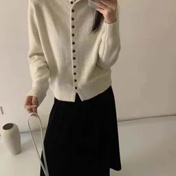 StyleCast Women Ribbed High Neck Cardigan-picture-22