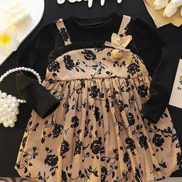 YK Floral Print A-Line Dress-43