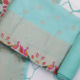 Suha Floral Woven Design Unstitched Dress Material-image-59