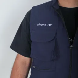 Clawear Men Solid Open Front Jacket image 4