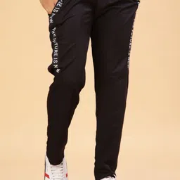 V-Mart Men Colour-Blocked Mid-Rise Track Pants-picture-2