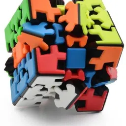 3x3 Gear Plastic Tile Black Cube-16