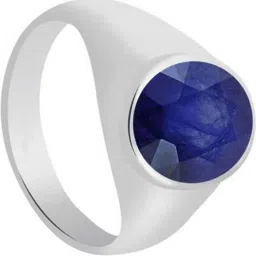 Certified Real 7.25 Ratti Blue Sapphire Stone ( Neelam ) For Men And Women Sterling Silver Sapphire Ring-image-34