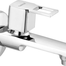 CUBE Long Body Tap Brass For Bathroom and Kitchen Chrome Finish Bib Tap Faucet-image-39