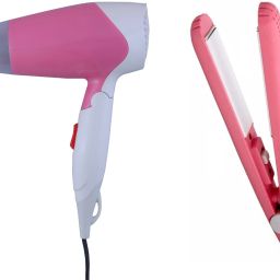 Nirvani 1270 Professional Hair Dryer, 1400W, MINI Ceramic Plate Straightener,Multicolor Personal Care Appliance Combo-image-87