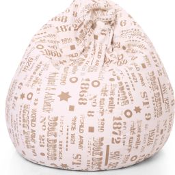 XL Classic Cotton Canvas Abstract Printed Teardrop Bean BagWith Bean Filling-picture-10