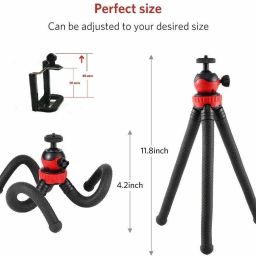 Hiffin ®12 Inches Height Flexible Gorillapod Tripod with 360° Rotating Ball Head Tripod Tripod Ball Head image 5
