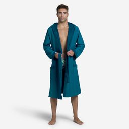 Men Bathrobe Soft & Absorbent Indigo Blue-image-76