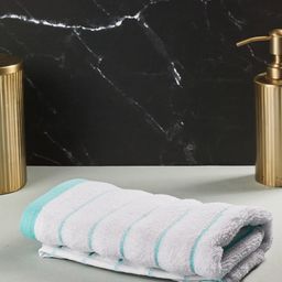 Fabindia Blue & White Striped 580 GSM Pure Cotton Bath Towel-picture-37