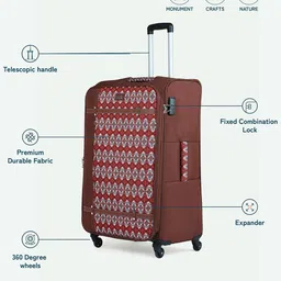 ZOUK Agra Durrie Saira Trolley Bag (Medium) image 3