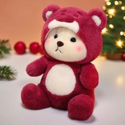 New Cute Lena Teddy Bear, Removable Cap, Stuffed Toy for ,Hoodie Bear - 35 cm-image-32