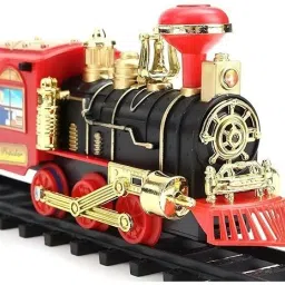 Chu Chu Toy Train Set with Long Track, Realistic Smoke & Sound Effects, Battery-2
