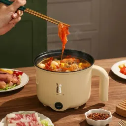 Multiifunction Mini Non-Stick Cooker with Glass Lid Base Concealed Cooking Hot Rice Cooker, Travel Cooker, Egg Boiler, Egg Cooker-55