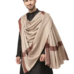 WEAVERS VILLA Polyester Wool Blend Solid Men Shawl-image-62