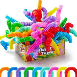 Pop Tubes Toys for Kids & Adults - Colored Pipe Sensory Fidget Fun Tubes Toys-19