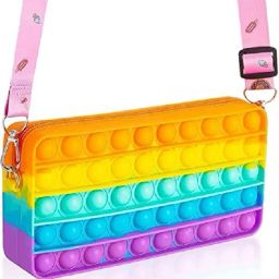Pop Pencil Case it Pops Purse Handbag, Girls Popit Popitsfidgets-image-0