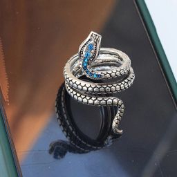 Snake Silver Rings For Men Girls Adjustable Stylish Silver Ring For Boys Stainless Steel Silver Plated Ring-image-72
