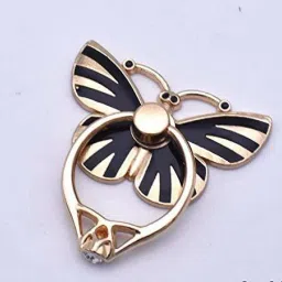 befunky Luxury Universal Mobile Holder Stand, 3D Ring Finger Grip for Mobile Tablet (Butterfly Black) Mobile Holder-23