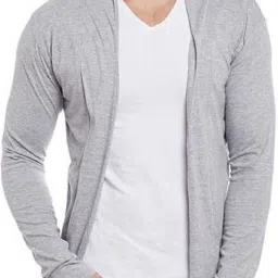 Men Full Sleeve Grey Shrug-image-57