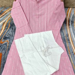 Men Cotton Blend Kurta Pyjama Set-image-22