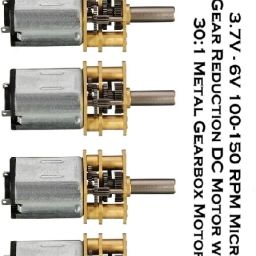 PACK OF 4 60 RPM 3.7V-6V DC Micro Gear Reduction DC Motor Electronic Components Electronic Hobby Kit-image-100