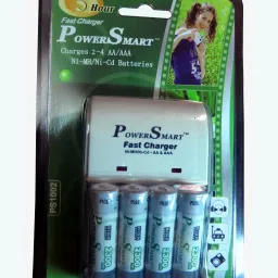 Power Smart AA Camera Battery Charger ps 1002 AA-AAA NICD-NIMH 5 Hours Fast Auto cut off 2 Led Charger With Ready To Use Battery 2300mAh 4 Cell Charger SetCamera Battery Charger-7