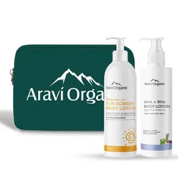 Aravi Organic Set Of 2 AHA + BHA Body Lotion & SPF 50 Sunscreen Body Lotion - 200 ml Each-22