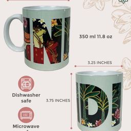 MAATIR DESIGNS White & Black Printed Ceramic Glossy Mugs Set of Cups and Mugs image 5
