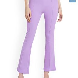 SRISARAS Women Pack of 2 Cotton Mid-Rise Flat-Front Bootcut Trouser-picture-17