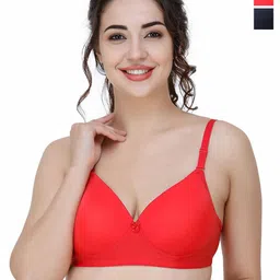 College Girl Pack Of 2 Full Coverage Lightly Padded T-shirt Bra-picture-22