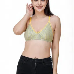 GuSo Shopee Yellow Everyday Cotton Bra-image-74
