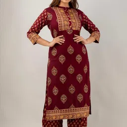 DMP EXPORT Women Printed Straight Kurta Set-image-39