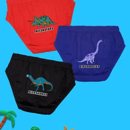 NUSYL Boys Pack Of 3 Printed Mid Rise Basic Briefs - NUBCBRFPO3.0124-image-48
