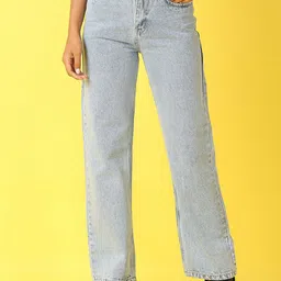 V-Mart Women Straight Fit Clean Look No Fade Jeans-image-90