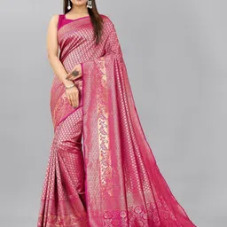 RUNAYA NX Woven Design Zari Pure Silk Banarasi Saree-picture-18
