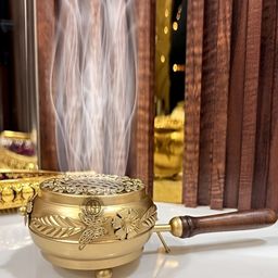 DSH Crafting Your Curiosity Brown Textured Dhoop Dani With Handle-4