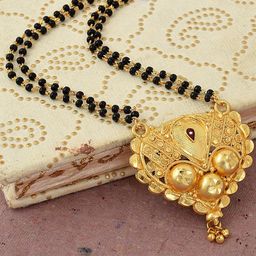 MEMOIR Gold-Plated Artificial Beads Mangalsutra-23