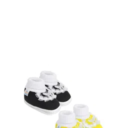 NESKA MODA 0 To 6 Months 2 Pair Set Cotton Butterfly Frill Newborn Soft Skin-Friendly Baby Booties-image-91