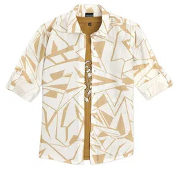 CHARCHIT Boy Printed Relaxed Fit Casual Shirt With T-Shirt-image-63