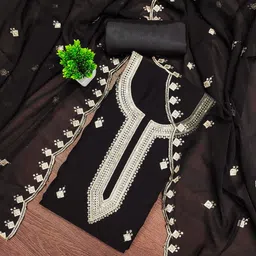 KALINI Embroidered Unstitched Dress Material-21