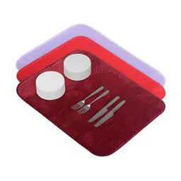 Aura 3-Pcs Purple & Maroon Floor Microfiber Crockery Dish Drying Kitchen Mats-30
